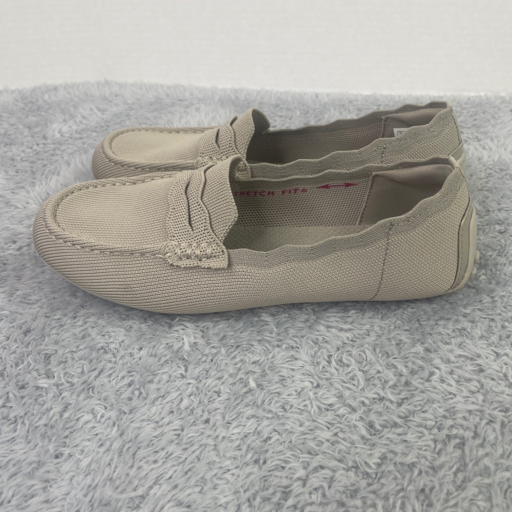 Skechers Loafers Womens 8 Taupe Stretch Fit Air Cooled Memory Foam Cloe Driver